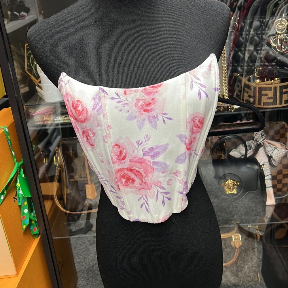 NWOT: White Fox Boutique Patience Corset Pastel Rose - Picture 5 of 7